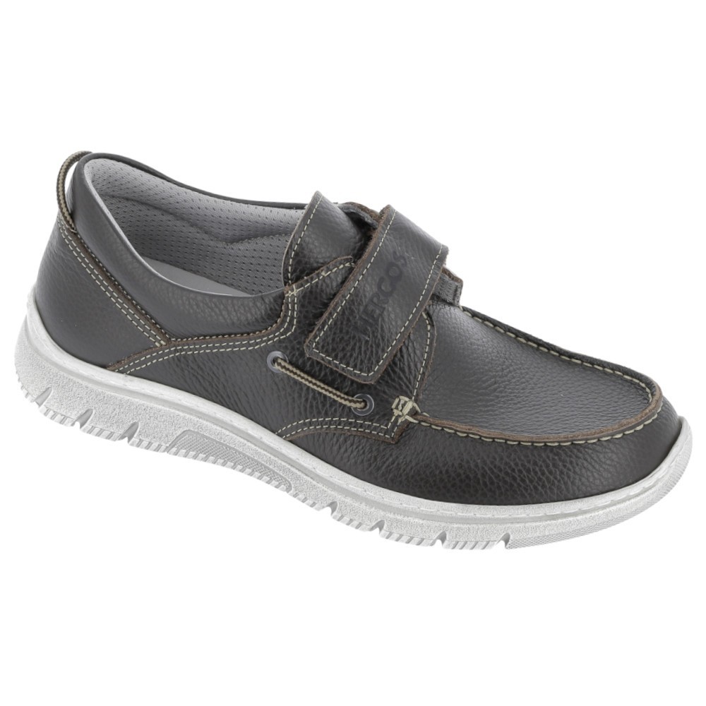 Hergos Mod. H4063 scarpa uomo giovane calzata ampia velcro plantare estraibile