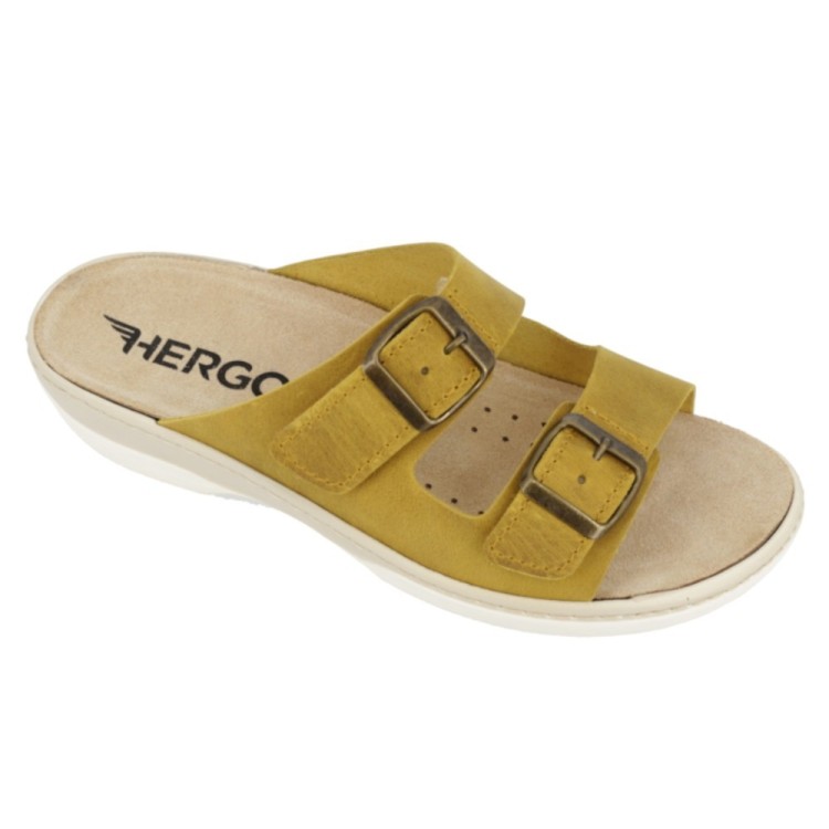 Hergos Mod. H1870 ciabatta donna comoda regolabile velcro plantare estraibile