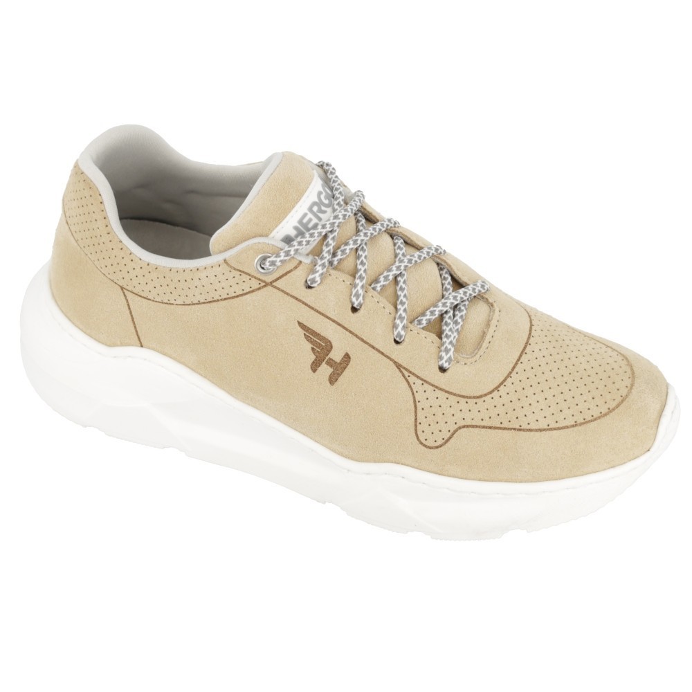 Hergos sneaker donna mod. H7300 pelle con lacci plantare estraibile