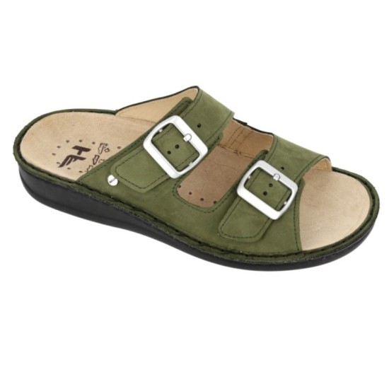 Hergos Mod. H459 ciabatta Uomo predisposta per plantare nabuk verde