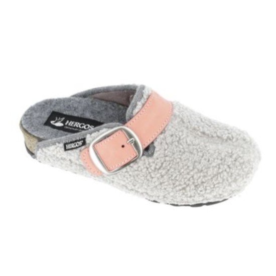 Hergos H317 ciabatta donna pelosotta plantare estraibile