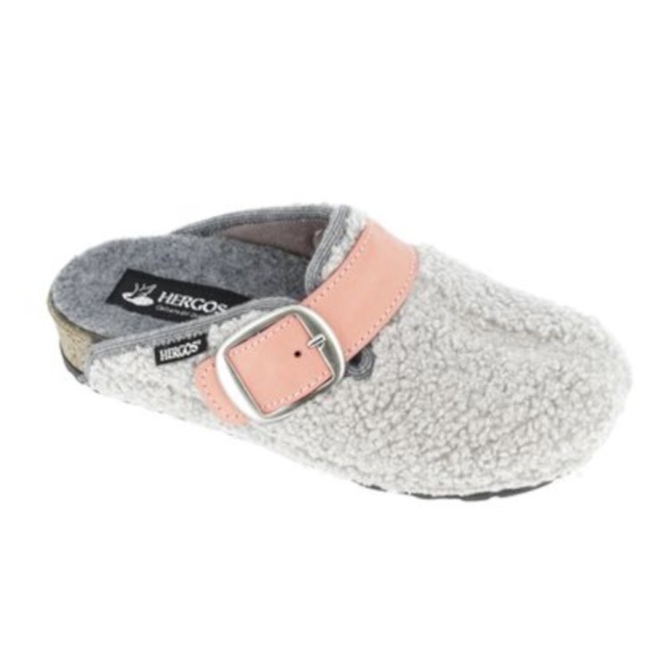 Hergos H317 ciabatta donna pelosotta plantare estraibile