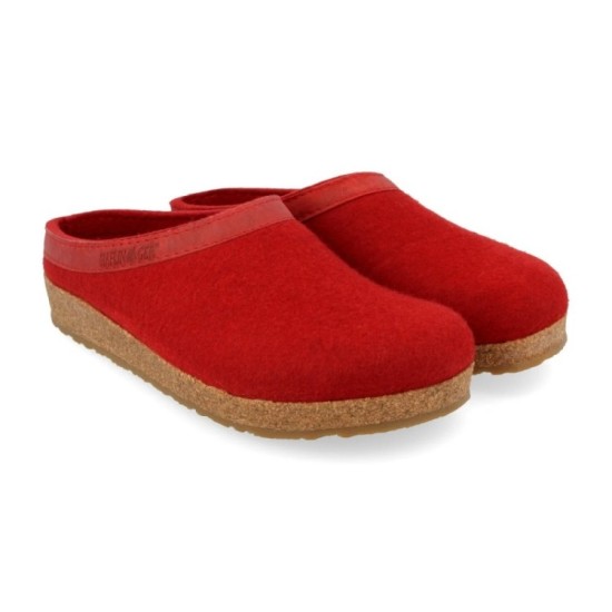 Haflinger Grizzly Torben rosso pantofola feltro unisex plantare anatomico