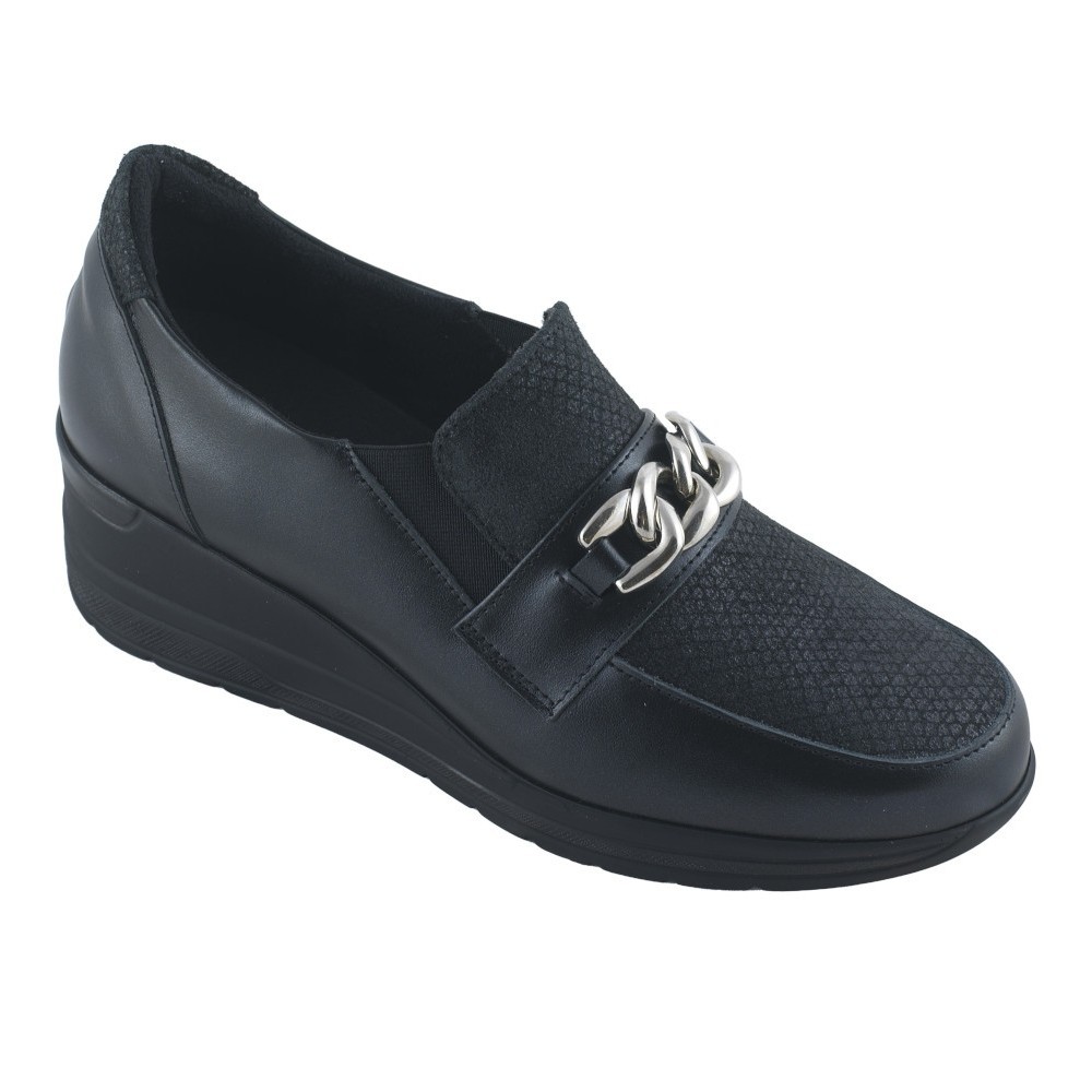 Ecosanit Mod. Romantica scarpa donna catena comfort ed eleganza nero