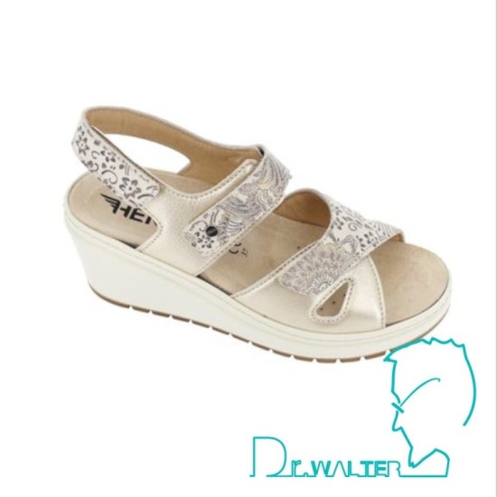 Hergos H1281 sandalo donna con zeppa plantare estraibile morbido