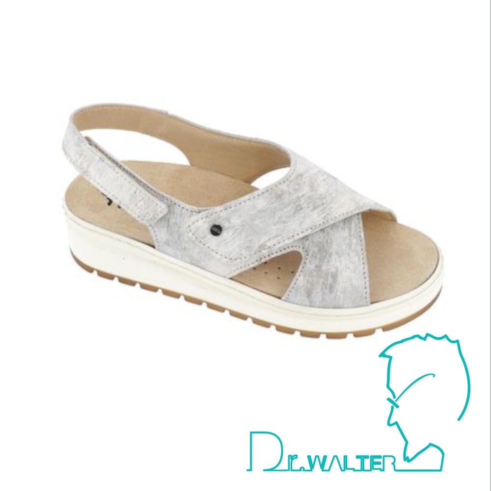 Hergos H1221 sandalo donna con zeppa calzata ampia plantare estraibile morbido