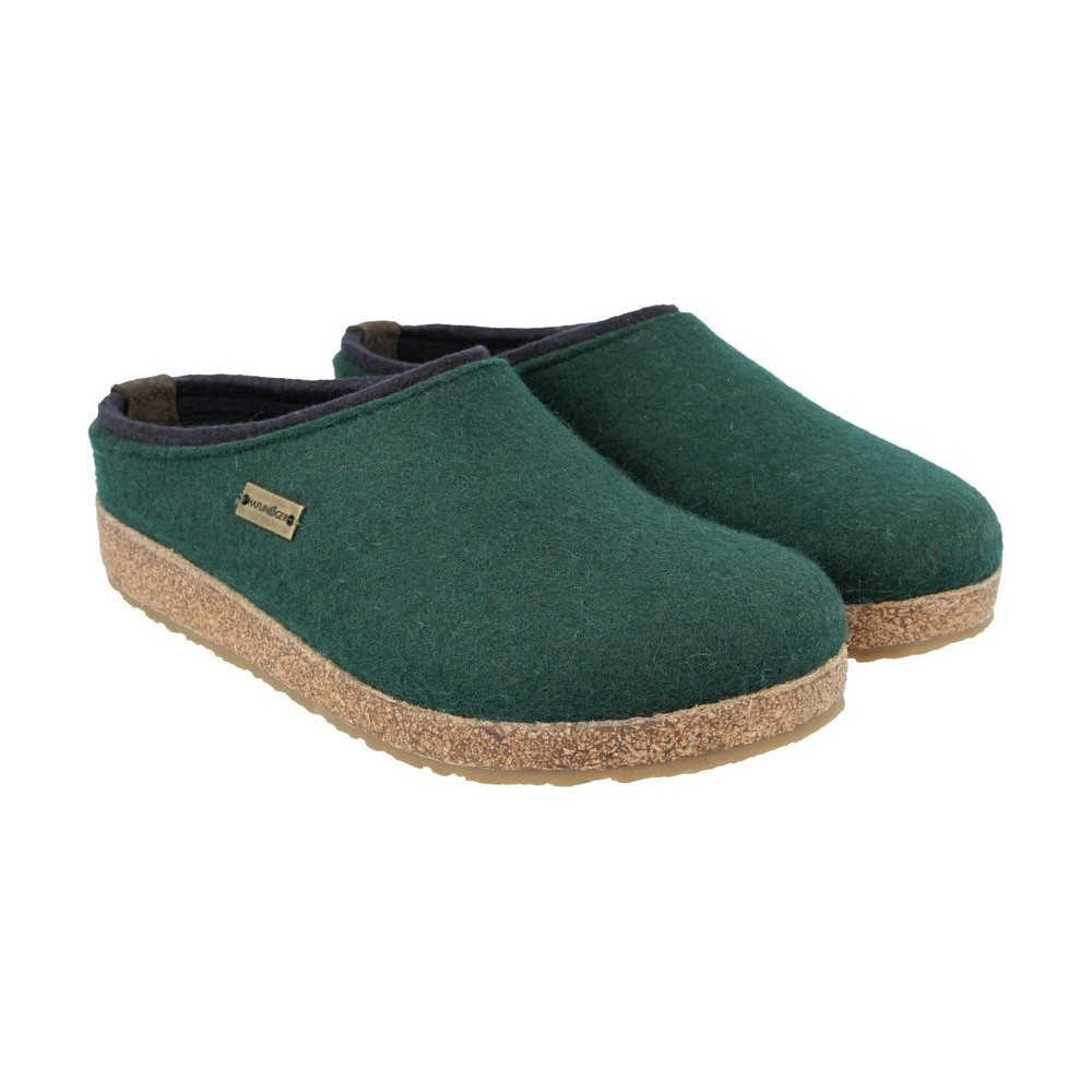 Haflinger Grizzly Kris pantofola feltro unisex plantare anatomico colore verde