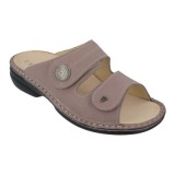 Finn Comfort Sansibar Nabuk ciabatta donna pelle predisposta colore rosa e rumba