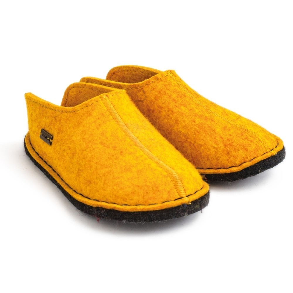 Haflinger Flair Smily 311013 pantofole unisex feltro no. 41 cacao