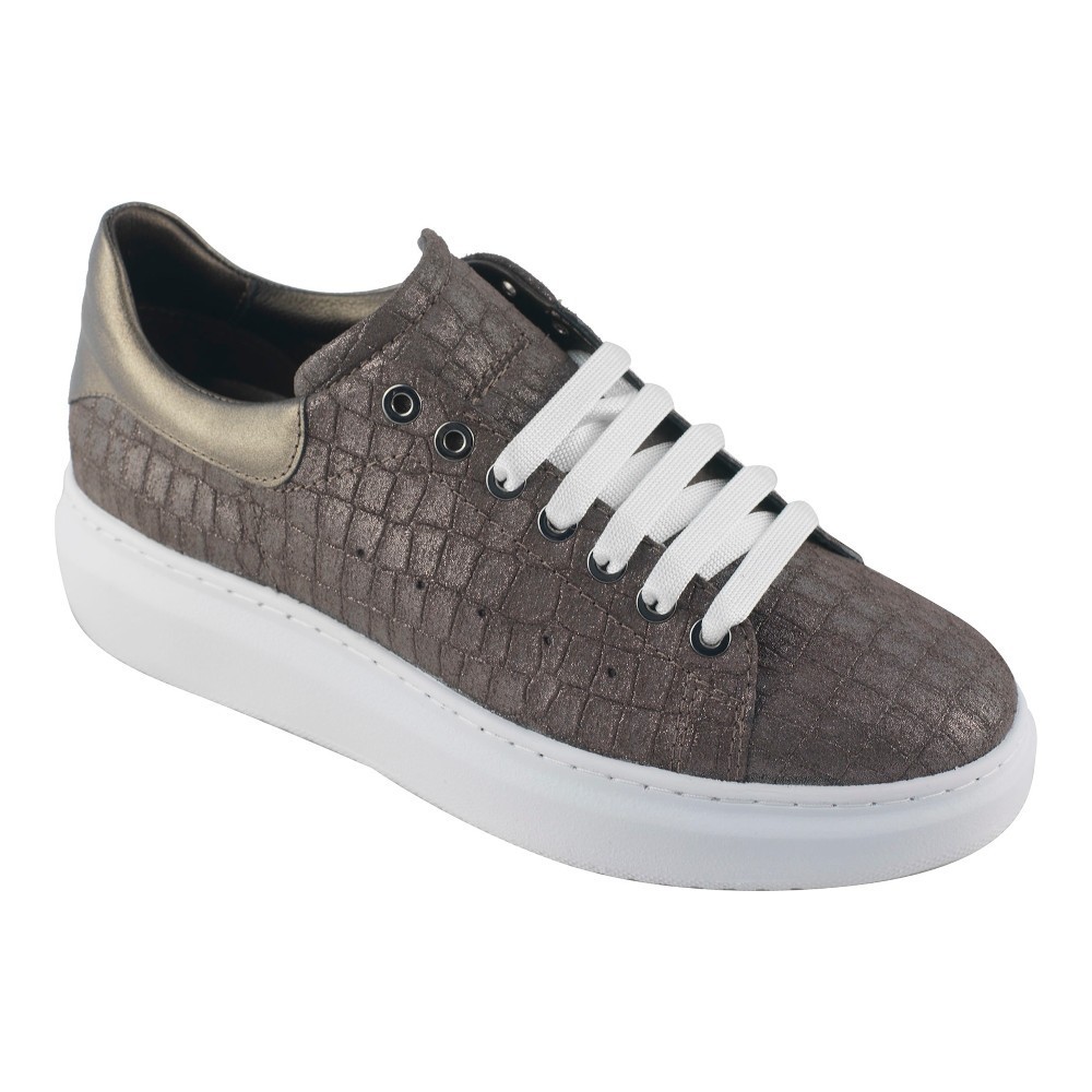 Ecosanit Mod. Fellon sneaker donna pelle con plantare estraibile comfort plus