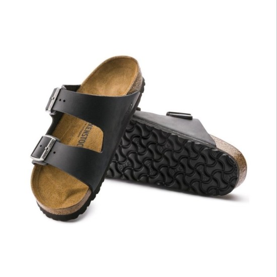Birkenstock ciabatta Arizona BS pelle oliata black nero Art. 0552113