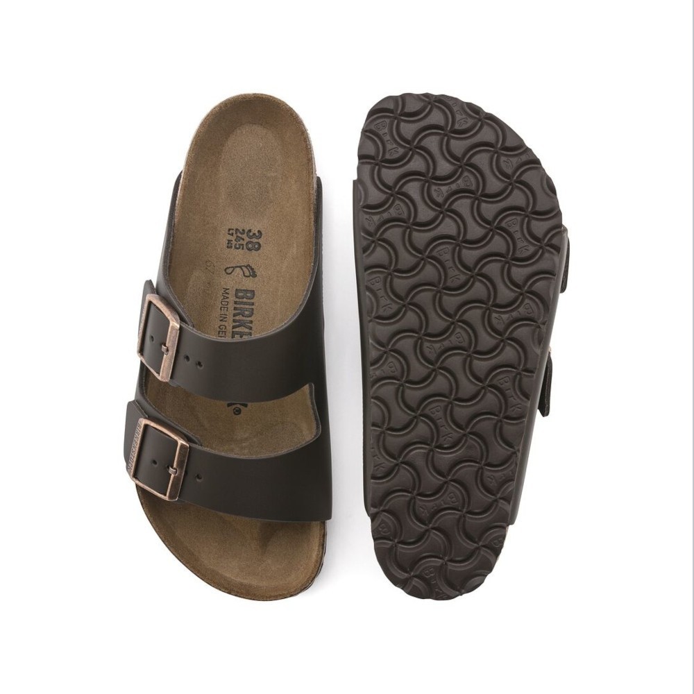 Birkenstock ciabatta Arizona BS Pelle naturale dark brown narrow fit Art. 0051103