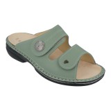 Finn Comfort Sansibar ciabatte donna pelle predisposte rosso e blu