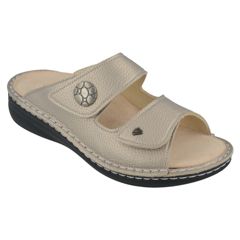 Finn Comfort Moorea ciabatte donna plantare morbido colore stone