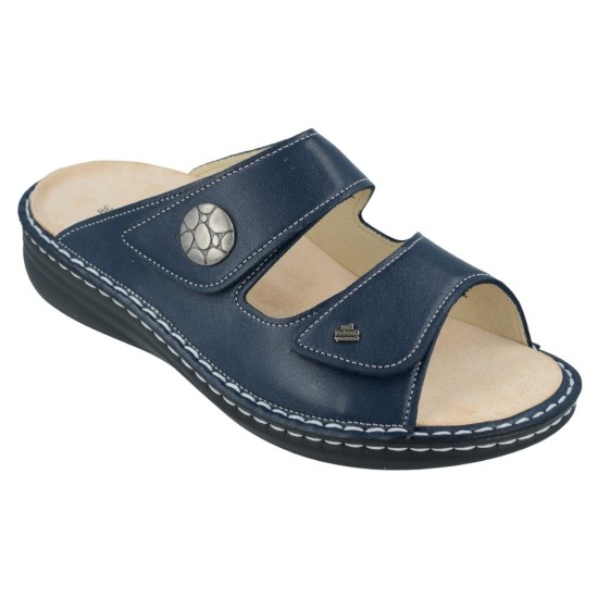 Finn Comfort Moorea ciabatte donna plantare morbido colore blu atlantic