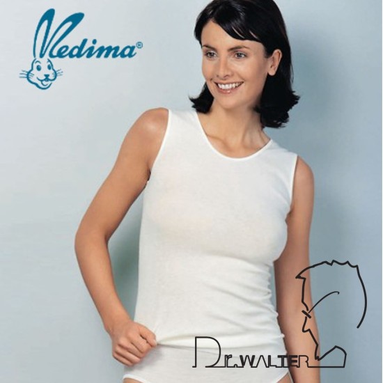 Medima CANOTTA spalla larga M1177 donna Angora 20% maglieria termica
