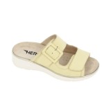 Hergos Mod. H5700 ciabatta donna morbida regolabile velcro plantare estraibile