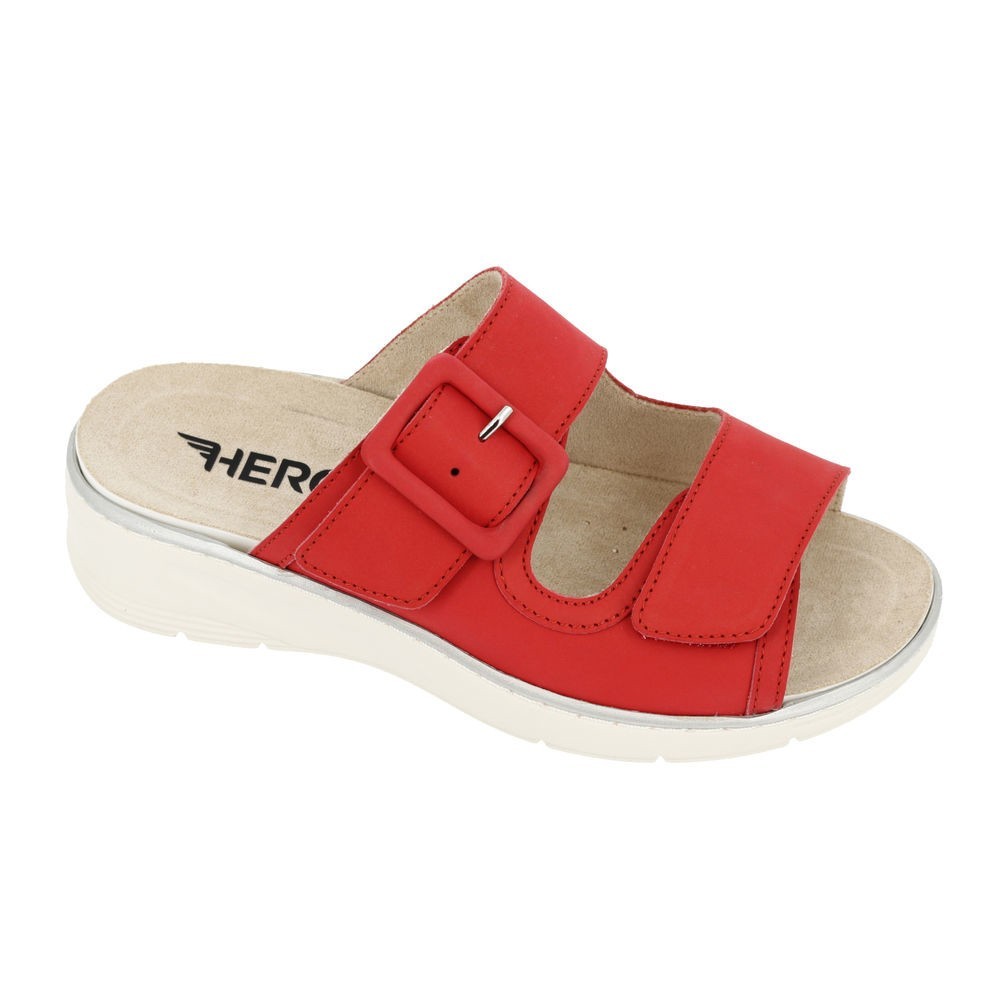 Hergos Mod. H5700 ciabatta donna morbida regolabile velcro plantare estraibile