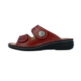 Finn Comfort Sansibar ciabatte donna pelle predisposte rosso e blu
