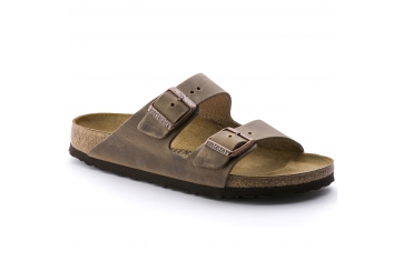 Birkenstock sandalo uomo e unisex Arizona BS doppia fascia oiled leather tobacco pelle oliata tabacco