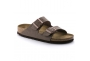 Birkenstock sandalo uomo e unisex Arizona BS Birko Flor Nabuk doppia fascia mocca Art. 0151183