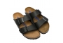 Birkenstock Arizona BS Soft footbed sandalo uomo Birko Flor doppia fascia nero Art. 0551253