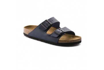 Birkenstock Arizona BS ciabatta donna Birko Flor doppia fascia blue narrow fit Art. 0051753