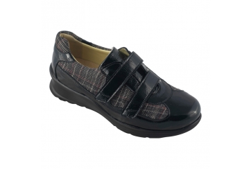 Ecosanit Alex scarpa ortopedica donna nera plantare estraibile velcro
