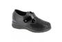 Hergos H9324 scarpa donna calzata ampia tomaia automodellante velcro nera