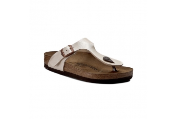 Birkenstock Gizeh BS Birko Flor infradito donna graceful pearl white regular fit Art. 0943871