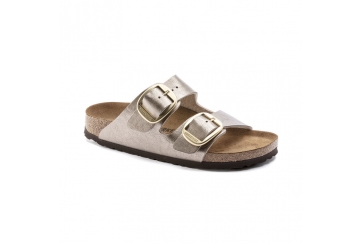 Birkenstock Arizona Big Buckle ciabatta donna Birko Flor Graceful Taupe narrow fit Art. 1020882