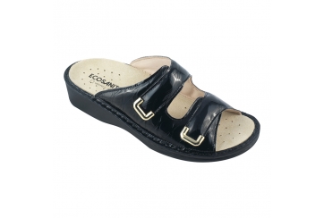 Ecosanit Mod. Caletra ciabatta donna con regolazione a velcro plantare anatomico estraibile sostenitivo