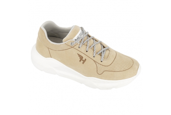 Hergos sneaker donna mod. H7300 pelle con lacci plantare estraibile