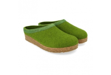 Haflinger Grizzly Torben verde pantofola feltro unisex plantare anatomico