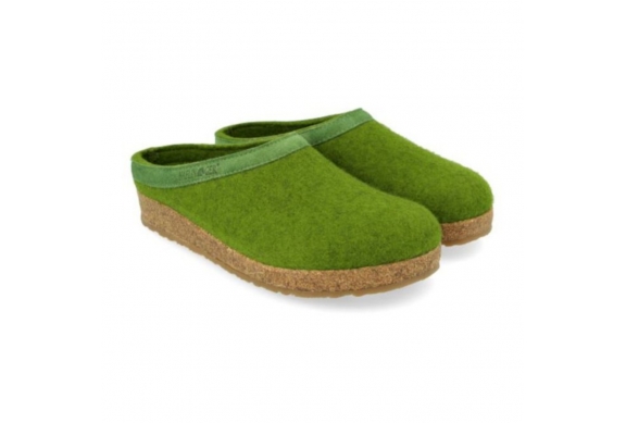 Haflinger Grizzly Torben verde pantofola feltro unisex plantare anatomico