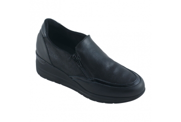 Ecosanit Mod. Brownies scarpa donna con cerniera comfort ed eleganza nero