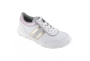 Ecosanit 500 D sneaker donna pelle lacci plantare estraibile bianca antiscivolo