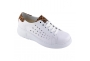 Ecosanit Mod. Spritz forato sneaker donna pelle bianco maculato predisposta
