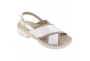 Ecosanit Mod. Irina sandalo donna predisposto incrociato blu bianco