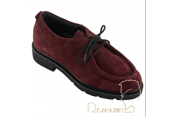 Ecosanit Mod. Elegante Velour scarpa donna elegante con lacci plantare estraibile