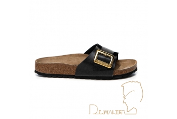 Birkenstock Catalina Cushion Buckle ciabatta donna una fascia graceful licorice Art. 1029481