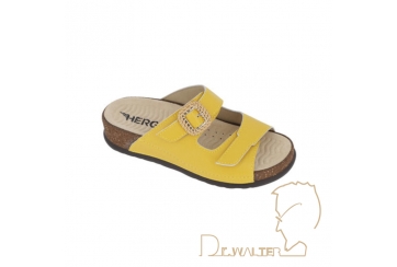 Hergos Mod. H1822 ciabatta sabot donna comoda regolabile velcro plantare estraibile ondulato massaggiante